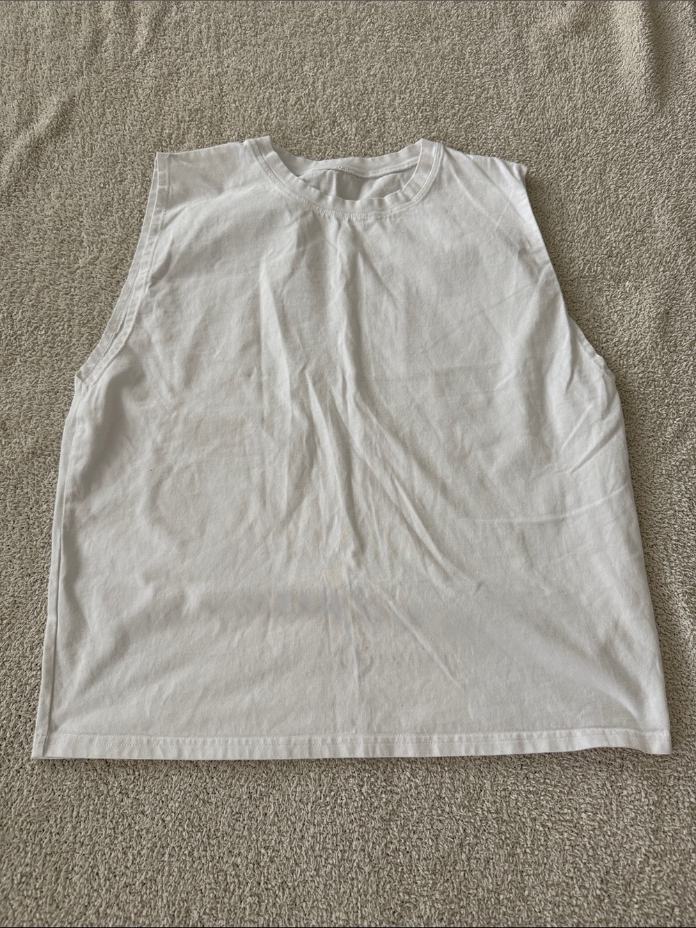 ALO Yoga White Muscle Tank Top